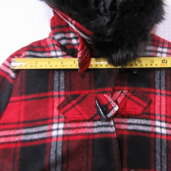 FIRM PRICE  Red Plaid Coat  Size Medium- Bomber Style- Like New - Picture 2 of 15